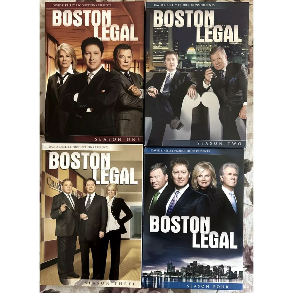 Boston Legal on DVD's . Seasons One . Two . Three and Four . Sealed Box Sets